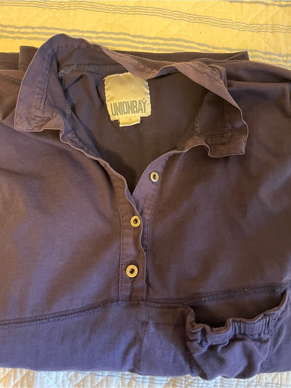 Rare find! 90s retro UNION BAY Women’s Dark Blue100% Cotton Polo (Small)